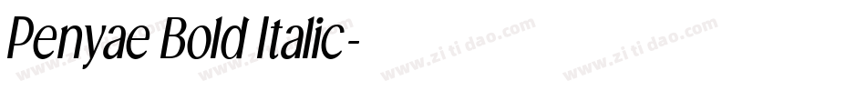 Penyae Bold Italic字体转换
